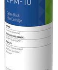Under Sink Carbon Water Filter Cartridge 10 Inch by 2.5 Inch, 10 Micron Epsilon Carbon Block, packaged with blue and white label