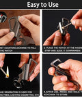 Steps to use the Two Pack All In One Permanent Match Lighter With Multitool Keychain Bottle Opener Reusable Waterproof Strike Anywhere Outdoor Survival Gear For Men And Women.