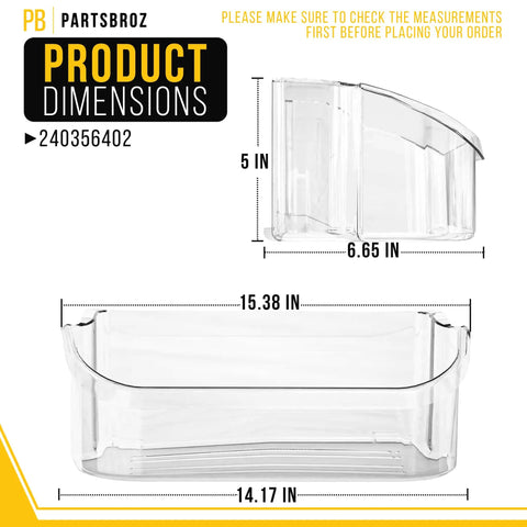 Replacement Refrigerator Door Bin Shelf For Frigidaire Models LFSS2612TF0 FFSS2615TS5 FFSS2615TS0 LFSS2612TF4 LFSS2612TE0 FFSS2625TS0