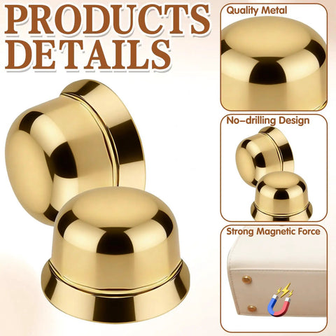 Magnetic Purse Feet For Handbags 4 Pack No Hole Design Metal Bag Feet Protectors highlighting quality metal and no-drilling design
