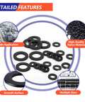 All In One Nylon Flat Washer Set With 1350 Pieces In Nine Sizes M2.5 Through M12 Black Nylon Washers For Screws And Bolts