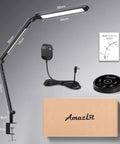 LED Desk Lamp With Clamp Clip On, sleek design, adjustable brightness and color temperature, memory and timer, eye care 84 SMD LEDs