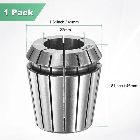 ER40 Spring Collet Chuck for CNC Milling and Lathe Engraving Machines 22mm Clamping Diameter 40Cr Steel with measurements