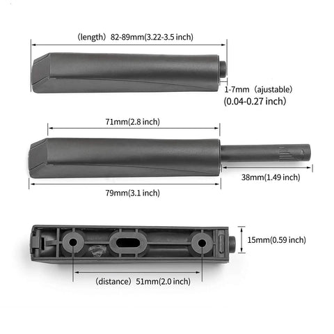 Straight Up Zero Hassle Magnetic Push Open Latches For Cabinets And Drawers Dark Grey Recessed Touch Release Hardware Flat Front Doors 4 Pack Built Tough Smooth Spring Action