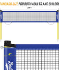 Regulation 20Ft Badminton Net Set For Backyard Portable Outdoor Play with heavy duty steel poles and durable net.