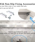 Slide In Range Gap Filler Kit Universal Triangle Stove Trim Between Range And Wall Aluminum 30 Inch Fits Ranges With No Bulky Back Guard Easy Install Keeps Crumbs And Scratches Away