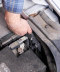 KNECT 15-Piece Pass Through Socket Set For SAE And Impact Drivers With MODbox Case in use on car engine