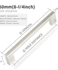Square Drawer Pulls Two Pack Stainless Steel Cabinet Handles For Kitchen And Home Furniture 7x10x35mm measurements image