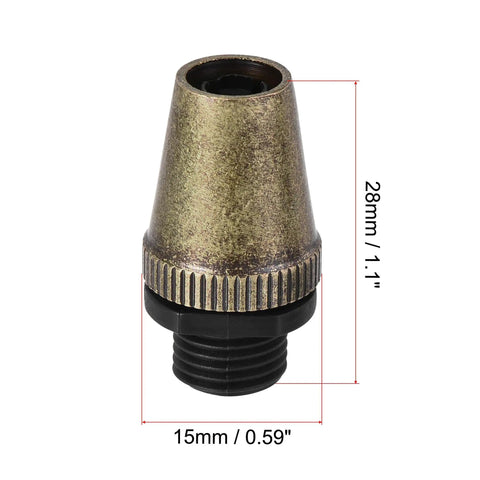 Bronze Metal Cable Glands 5 Pack Strain Relief Cord Grips For Wiring And Pendant Lights 1 Eighth Inch IP Thread 28x15 mm