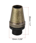 20Pcs Bronze Metal Cable Glands With One Eighth IP Thread For Lamp Wiring - Strain Relief Cord Connectors To Prevent Loosening, Easy Install, Fits Most Hanging Lights And Ceiling Pendants, 6.5mm Wire Diameter, 28mm x 15mm cable gland