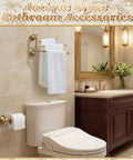 Wall Mounted Antique Brass Bathroom Hardware Set Bringing A Straight Up Premium Vibe With A Rock Solid Three Arm Swivel Towel Rack