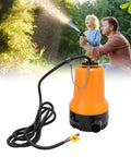 Heavy Duty Submersible Sump Pump Battle Ready Workhorse Delivering Slick 1110 GPH Turbo Water Transfer in orange with power cord.