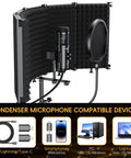 Upgraded USB Studio Condenser Microphone with Isolation Shield and Pop Filter for Podcasters, Singers, Streamers