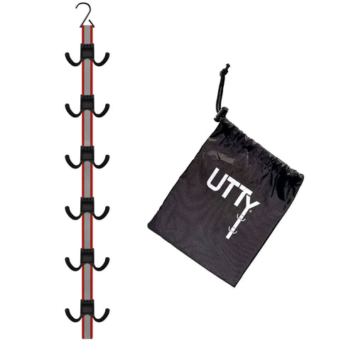 Multipurpose Portable Hanging Rack For Hockey Gear And Sports Gear Hanger With Six Adjustable Hooks Durable Vertical Drying Rack