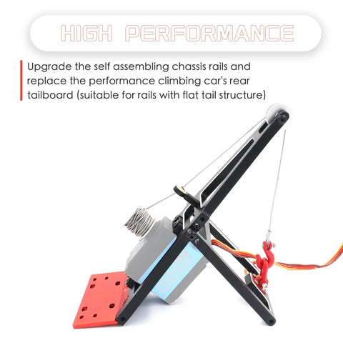 RC Winch Double Stent Rescue Set For 1 To 10 Scale RC Crawlers And Trailers With Servo Winch Tow Crane Arm Wrecker Kit side view