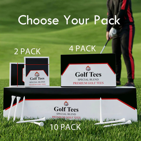 Box options of 24 Piece Premium Bamboo Golf Tees 83mm 3.25 Inches With Vintage Carry Case on grass