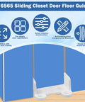 2 Pack Sliding Closet Door Floor Guides For 1 3 8 Inch Doors White Includes 8 Screws N 6565 Replacement Part Durable Easy Install Kit For Smooth Operation And Long Lasting Performance, diagram features and specifications