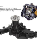 Heavy Duty Engine Coolant Water Pump To Keep Your Rig Running Smooth When You Push It Hard And Direct Fit Replacement For Hyster 4.3L Forklift And Isuzu C240 With Oe 8-94483-167-1, black metal pump with flange.