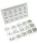 TopShelf Phillips Pan Head Machine Screws And Hex Nuts Metric Assortment Kit Featuring 850Pieces Of JobsiteGrade Stainless Steel Hardware For NoFuss Daily Repairs in a divided storage box.