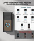 All Metal Anti Theft Ring Doorbell Mount Upgrade Kit With Adjustable Angle 45 To 135 Degrees No Block Sensor compatible list