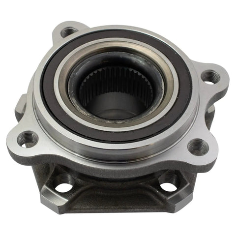 Front Wheel Bearing And Hub Assembly For Audi With Durable Replacement And Smooth Rotation No Fuss Install Roll Ready Reference 8W0-407-613 And 04-P488 Plus DIY Video Guides For Easy Peasy Repairs, close-up view