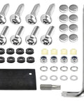 Lock Your Plates Down Super Tight With This Hella Durable Anti Theft License Plate Screws Kit, M6 x 20mm stainless steel bolts and accessories.