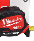 16 Ft Wide Blade Magnetic Tape Measure With 1.3 Inch Blade, Long Standout For Pro Level Readings, Magnetic Hook Attaches To Steel Studs