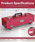 Hoadhen 1200W Electric PVC Conduit Heater For 1/2 To 2 Inch Pipes with detailed dimensions and specifications.
