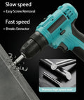 Electric drill using Damaged Screw Extractor Set For Stripped Screws And Bolts, Easy Remove Drill Bit Kit With Storage Case in action