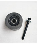 Idler Pulley That Fixes Your Engine Belt Noise For Isx15 Qsx15 And X15 Engines with mounting bolt on white background.