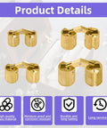 8Pcs Brass Barrel Hidden Hinges Set With 8mm 10mm 12mm And 14mm Sizes, 180 Degree Opening Concealed Cabinet Hinges for DIY Jewelry Box
