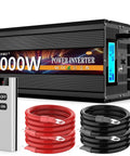 Trail Tough 5000 Watt Power Inverter 12 V Dc To 120 V Ac Converter with remote and cables for solar setups.