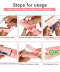 Steps for usage of Slick Mini Portable Handheld Bag Sealer For Fresh Snack Storage And Grocery Plastic Packaging Clamps.