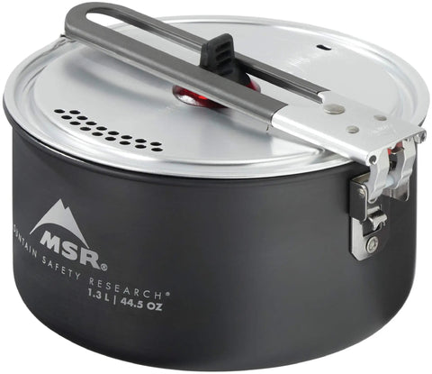 Go To Solo Camping Pot 1.3 Liter With Nonstick Ceramic Fusion Coating Lightweight Aluminum Cook Pot For Easy Solo Meals scratch resistant