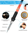 60W Adjustable Soldering Iron Kit With On Off Switch And Temperature Control Pro Grade DIY Soldering Tool Set For Electrical Repairs