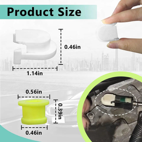 2 Pack Transmission Shifter Cable Bushing With Cap For Ford Edge 2015-2018 Fusion 2013-2016 Escape 2013-2019 Transit Connect 2013-2021 C Max 2013-2018 Replacement Kit Durable Plug-and-Play OEM Style Fit Easy Install Reliable Gear Shifter Linkage, 0.46in size