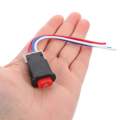 Hazard Light Switch For Motorcycle Scooter And Electric Bike Dual Flash Emergency Controller With Easy Activation