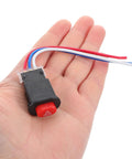 Hazard Light Switch Button For Motorcycle And Electric Bike, beefy ABS metal construction, shown in palm for size comparison