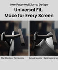 ScreenBar Halo 2 LED Monitor Light Bar With Wireless Controller And Backlit Front Glow Motion Sensor Adjustable Brightness And Color Temperature Eye Care For Glare Free Viewing On Curved Monitors Go To Desk Upgrade mounted on flat and curved monitors