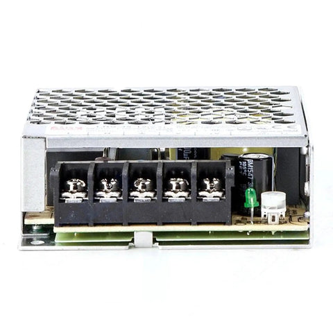 No Fuss Heavy Duty 12 Volt 35 Watt Switching Power Supply Ul Listed Ac To Dc Converter rear view with terminals and metal housing.