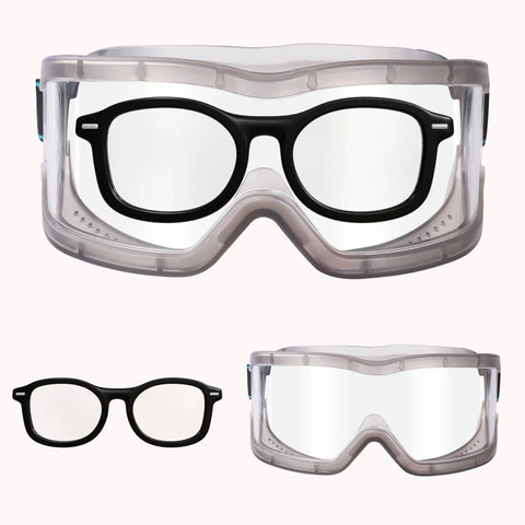 Oversized Safety Goggles That Fit Over Glasses For Lab Work, Chemistry And DIY Projects, Anti Fog, Splash Protection.