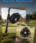 Beast Magnetic Golf Cart Fan With Heavy Duty Strap And 8 Inch Blade 24000mAh Battery Operated with triple magnet base setup