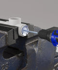 Socket Saver 2 Inch Carded For Removing Broken Schedule 40 Plastic Pipe From Plastic Fittings Cuts Or Grinds Out Broken ABS Or PVC DWV Pipe Below Slab Fits Half Inch Variable Speed Drill DIY Friendly in action