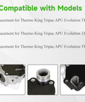 Heavy Duty Water Pump Replacement For Thermo King Tripac APU Evolution TK270 TK370 TK374 shown from multiple angles.