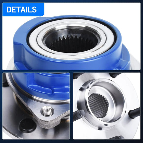 Close-up of Wheel Hub And Bearing Assembly Replacement For 2000 To 2008 Chevrolet Impala 2003 To 2007 Buick Regal