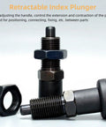 Tough As Nails Carbon Steel Retractable Spring Plunger Ball Nose Push Fit Handle With Return Knob M20 Thread Indexing Pin positioning tool.