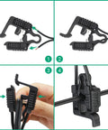 Six Pack Low Voltage Wire Connectors For Landscape Lighting Waterproof Connectors For Path Lights And Spotlights Compatible With 10 12 14 16 18 Gauge Cables UL Listed Easy Six Light Connection In One Set shown in four assembly steps.
