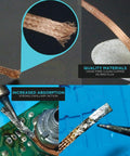 Desoldering Wick Copper Braided Solder Braid With Flux Ten Feet Long Two Point Five Millimeter Wide No Clean Rosin Flux Pro Grade Desoldering Wire For Circuit Boards And Electronics Repair shown in detailed close-up view highlighting copper braid and absorption on circuit board.