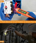 Non Contact AC Voltage Tester Pen 12 To 1000V With LED Flashlight and Audible Buzzer used for circuit testing indoors