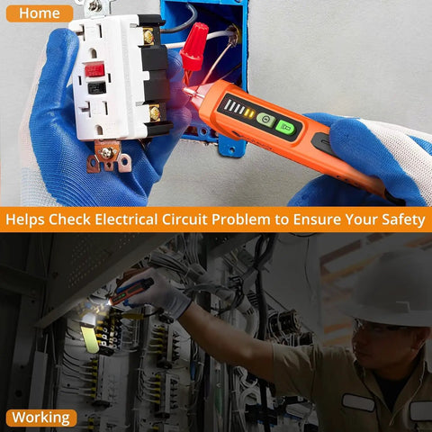 Non Contact AC Voltage Tester Pen 12 To 1000V With LED Flashlight and Audible Buzzer used for circuit testing indoors